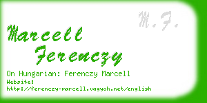 marcell ferenczy business card